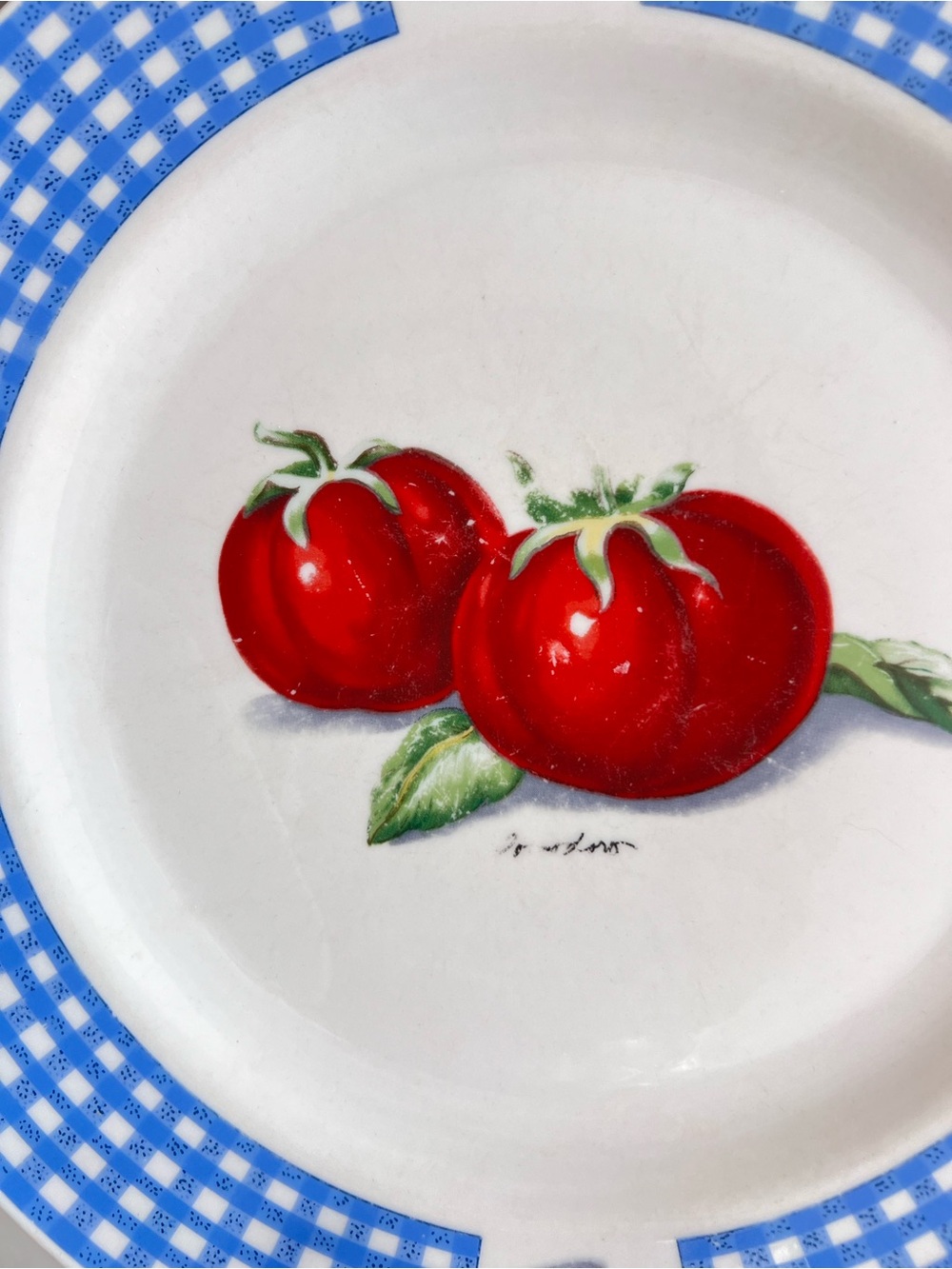 Fresh Vegetable Pattern Dinner Plates - 10” - Picture 3 of 5